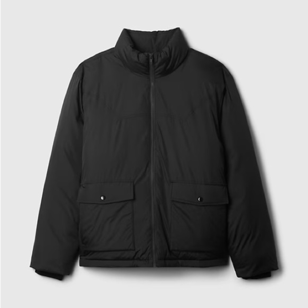 GAP Men Recycled Primaloft Puffer Jacket - Black